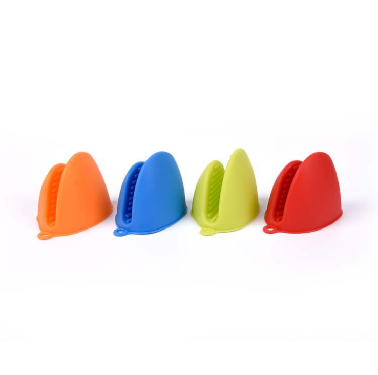 Factory direct sales of high-temperature resistant silicone gloves in stock, heat-insulating, anti-scald and anti-slip silicone hand clamps for baking ovens and microwave ovens details Picture