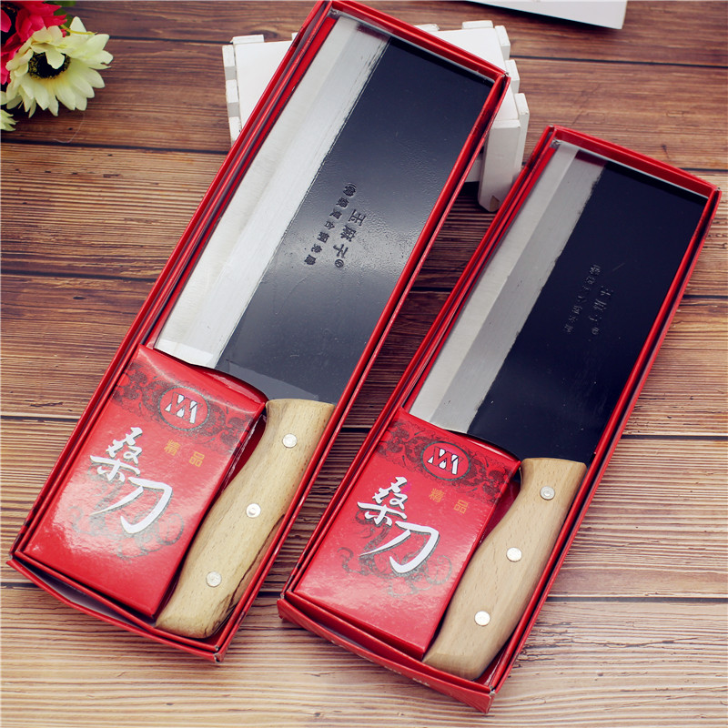 木柄桑刀多用生铁斩骨刀切菜刀砍骨刀剁肉刀精装王麻子桑刀