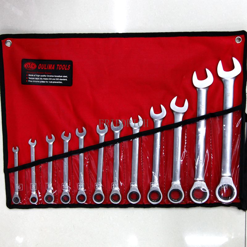 8,10,12,14,22 Sets Of Dual-Purpose Ratchet Wrench Set Auto Repair Tools details Picture