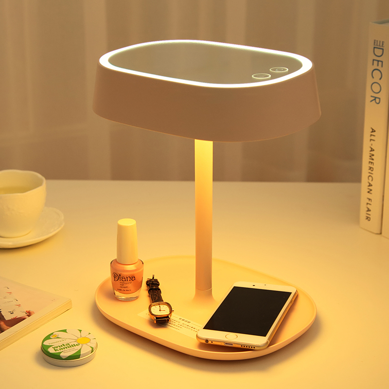 梳妆镜镜子 化妆镜台式公主镜 创意带灯LED化妆镜产品图