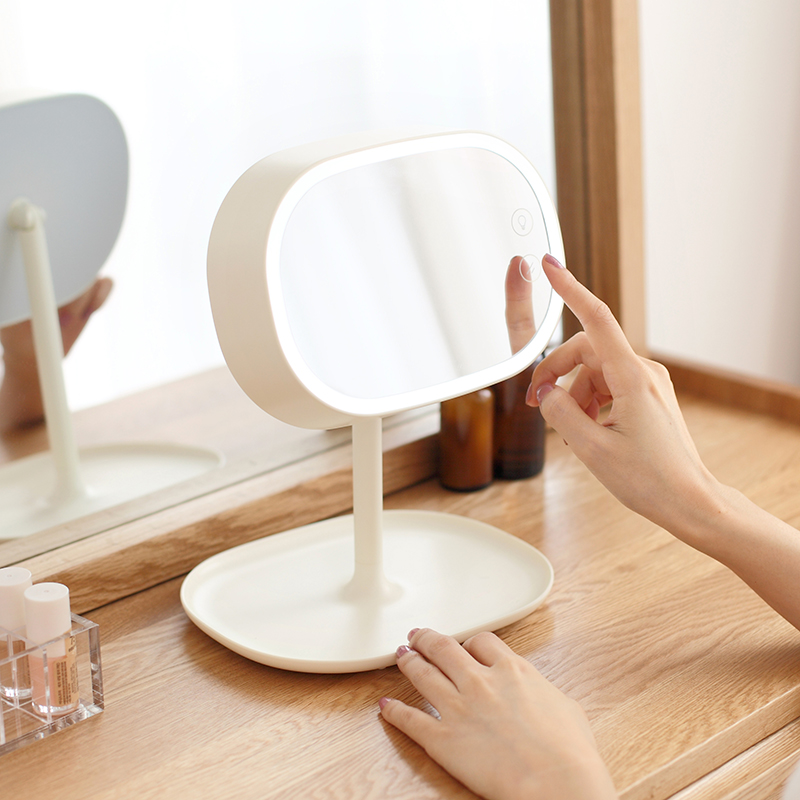 梳妆镜镜子 化妆镜台式公主镜 创意带灯LED化妆镜细节图