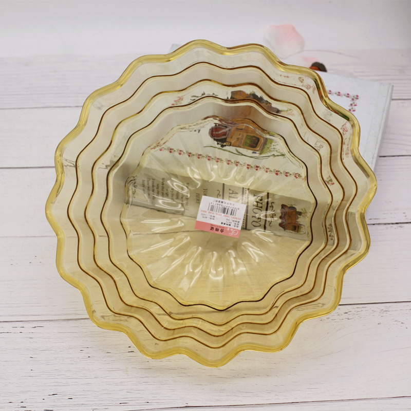 Crystal fruit plate, European-style candy plate, fruit basket, vegetable plate, washing vegetable basket, plastic fruit plate, fruit and vegetable basket