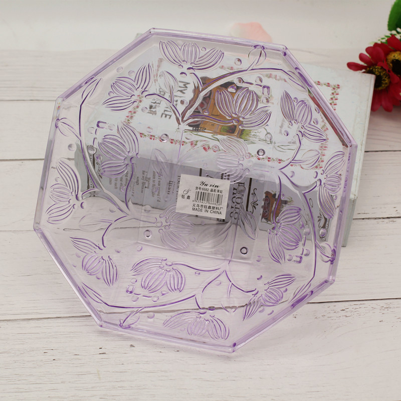 Crystal fruit plate, European-style candy plate, fruit basket, vegetable plate, washing vegetable basket, plastic fruit plate, fruit and vegetable basket