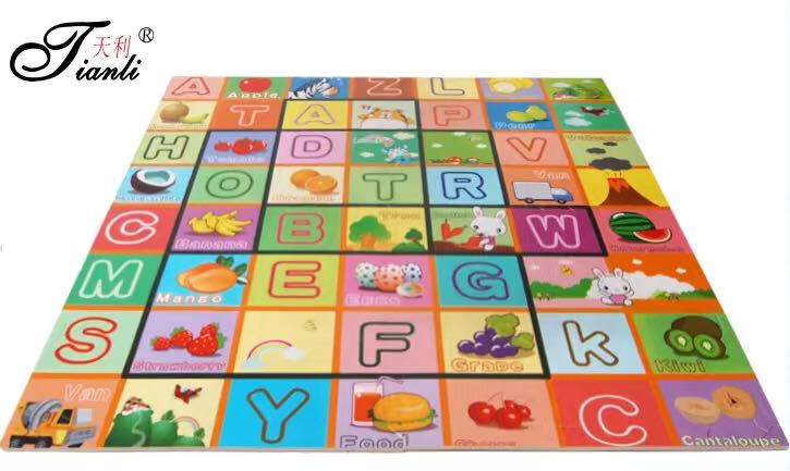 EVA color-printed fruit letter floor mat puzzle Application Scenario