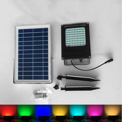 Solar outdoor colorful garden lamp remote control timing landscape lamp color changing decorative projection lamp