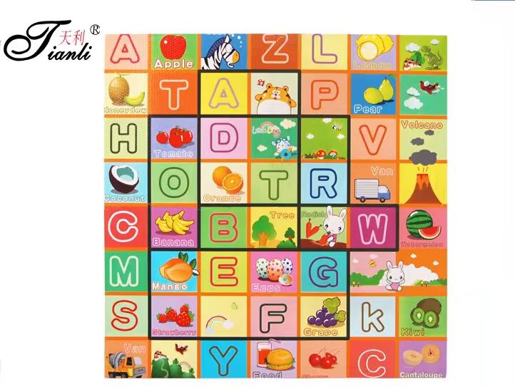 EVA color-printed fruit letter floor mat puzzle