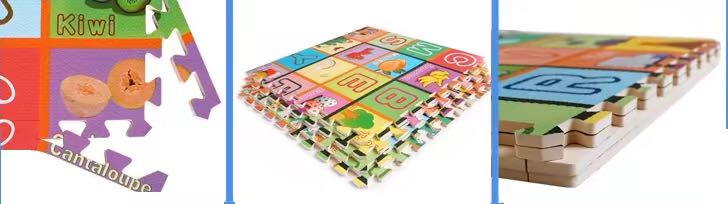 EVA color-printed fruit letter floor mat puzzle details Picture