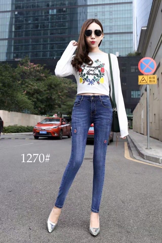 Spring Edition new women's trendy skinny pants, ladies' slim-fit pencil pants, long pants, jeans, Korean style fashion