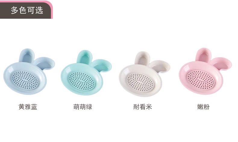 Yiwu Good Goods Cute Rabbit Dumpling Plate, household double-layer draining plate, dumpling plate, eating dumpling plate with vinegar dish Application Scenario