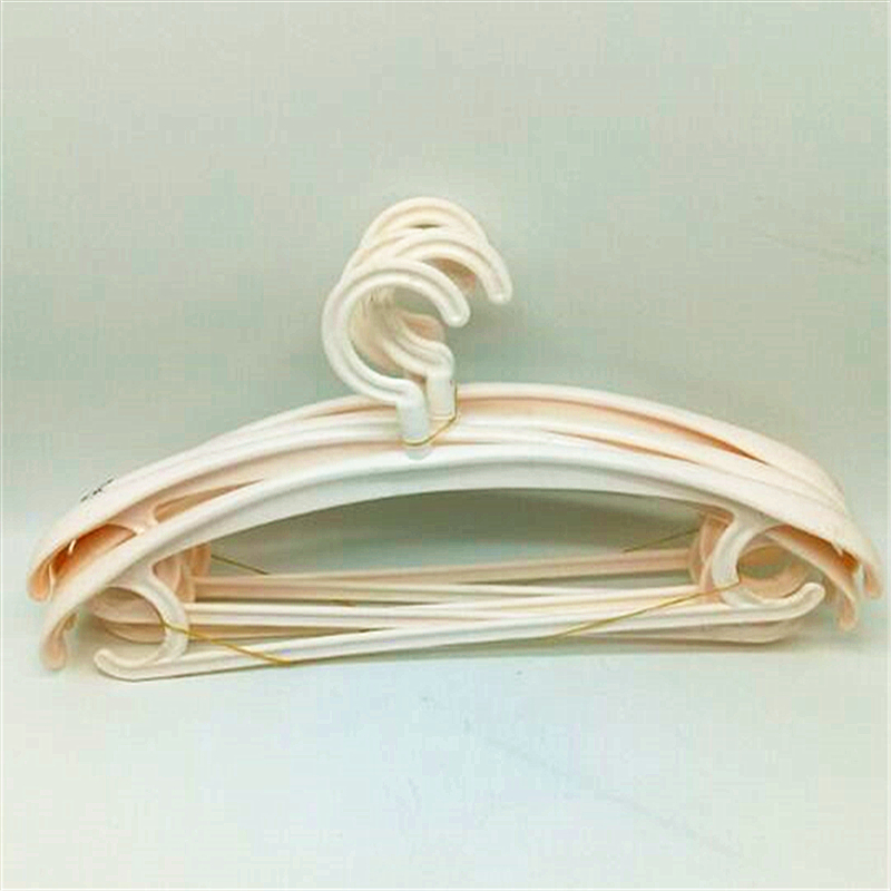8120 thickened wide-shoulder seamless plastic clothes hanger, wardrobe clothes hanger, household clothes support, adult drying hanger details Picture