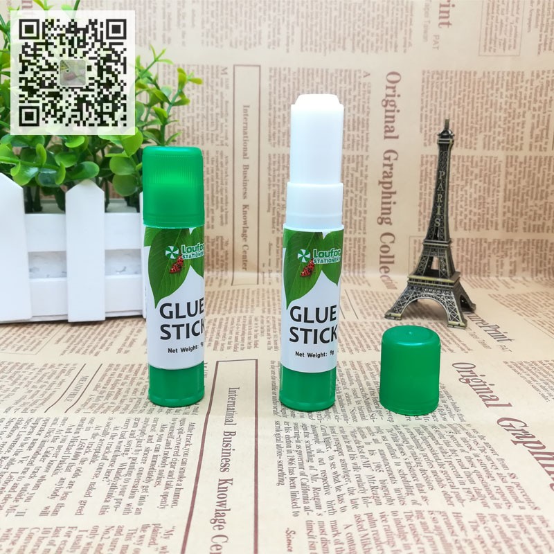 学生办公9GPVP固体胶 环保无毒无色粘性强绿叶固体棒胶水