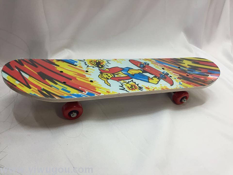 2406 Four Wheel Skateboard Children's Skateboard Double Warp Board Belt Pattern 60X15cm Specification drawing