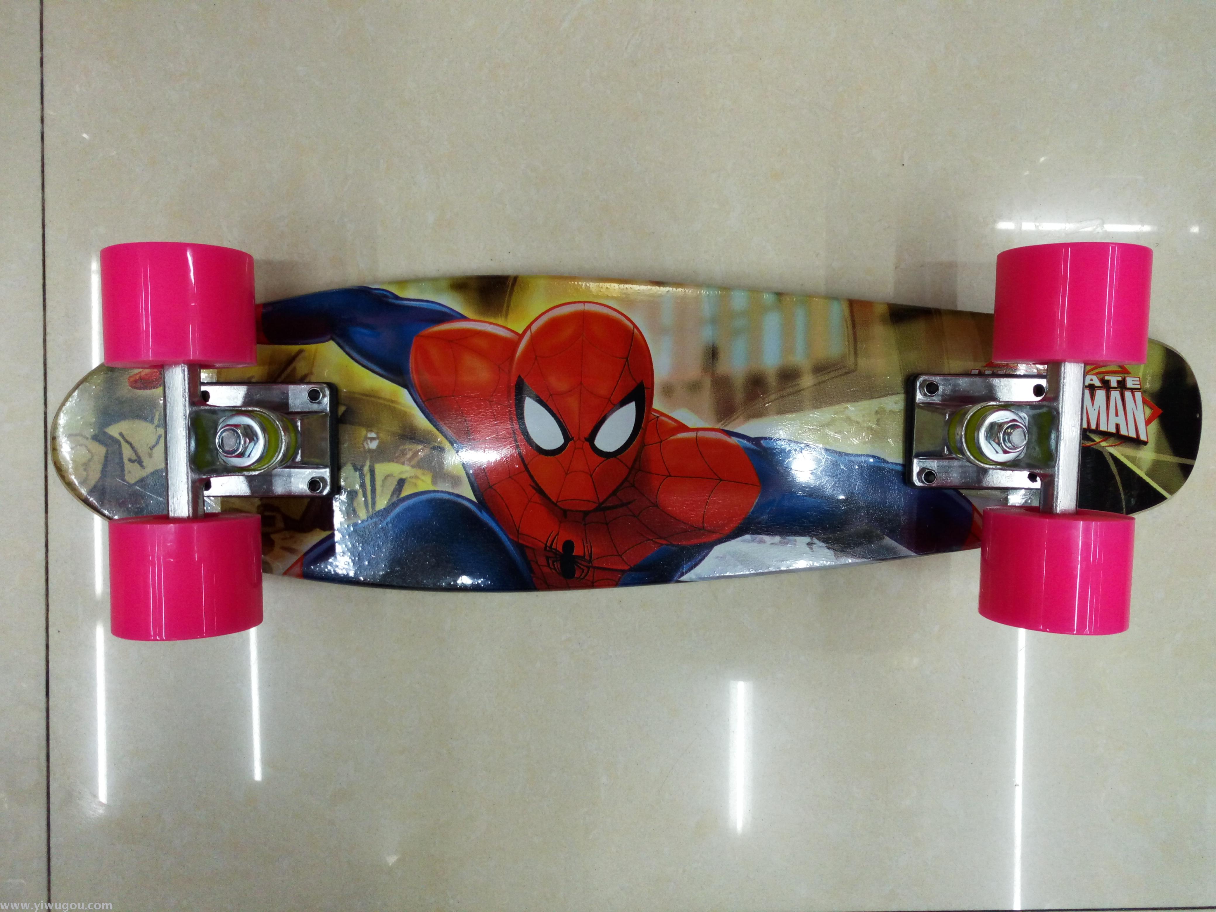 57X15.5cm Solid Wood Fish Shaped Skateboard Single Warp Pu Large Wheel Aluminum Alloy Bracket details Picture