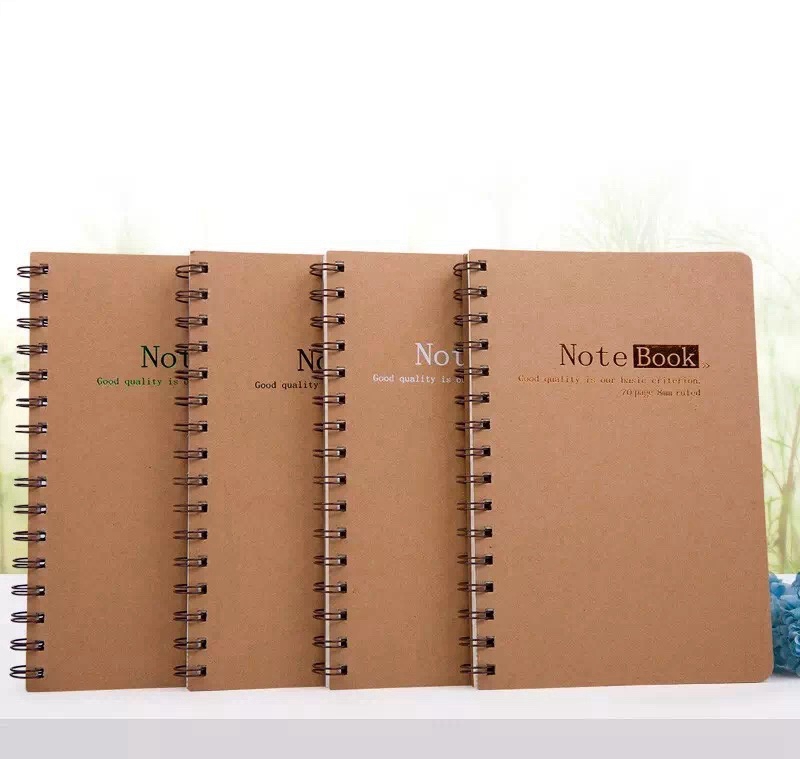 Cowhide series bronzing 16K coil notebook B5 Notepad wholesale junior high school students thumbnail