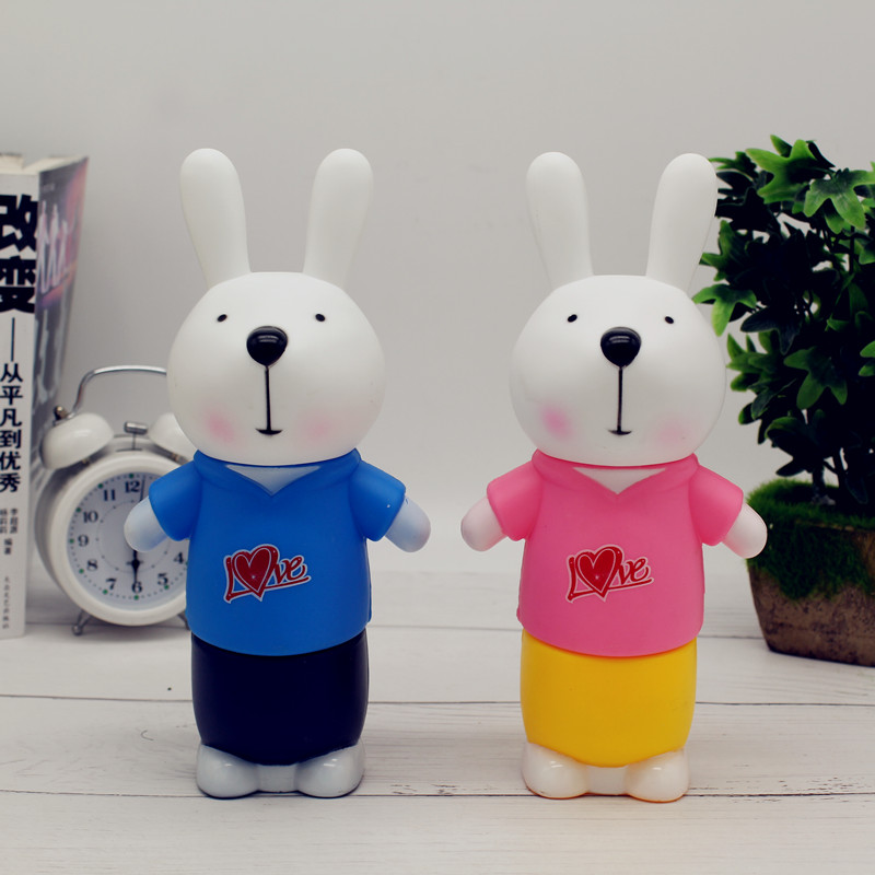 存钱罐儿童存钱罐卡通创意家居促销礼品咪兔咪熊塑料储蓄罐存钱罐产品图