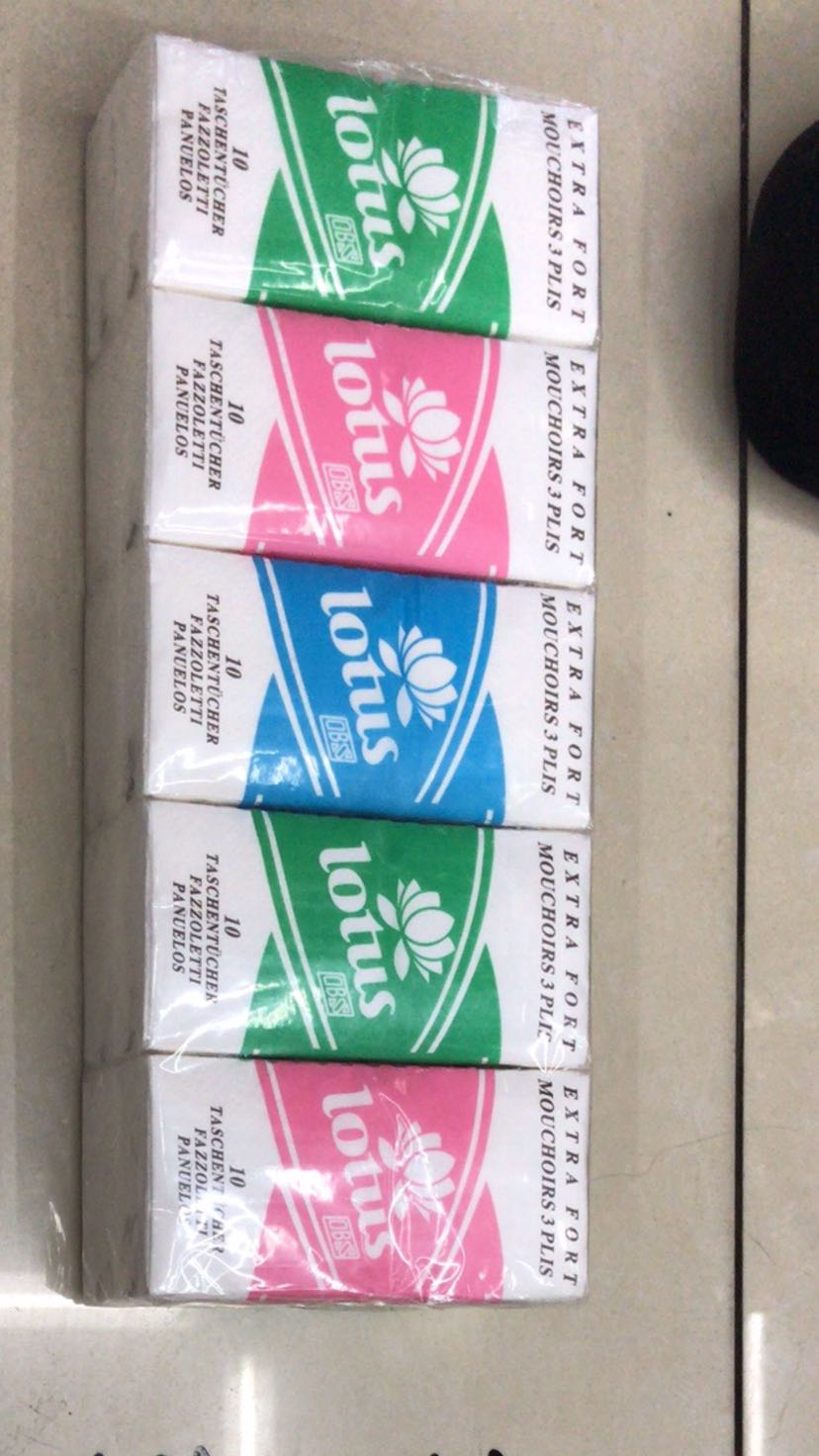 Three layers of handkerchief paper, tissue paper and toilet paper for export