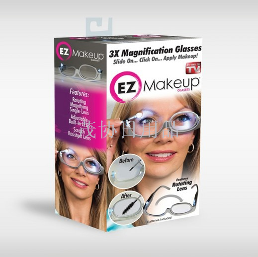新款带灯化妆眼镜 可旋转眼镜EZ Makeup Glasses 带灯化妆眼镜