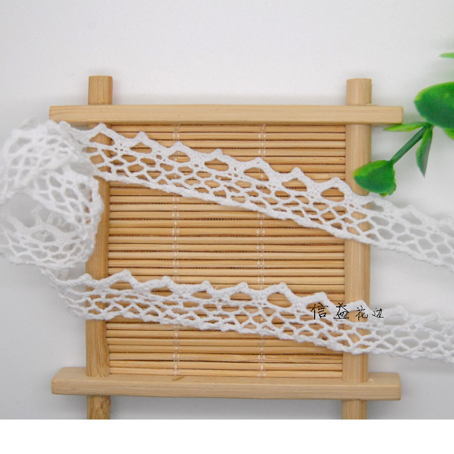 1.9CM精致棉质棉线花边 藤制品/抱枕/DIY布艺/ZAKKA手作辅料