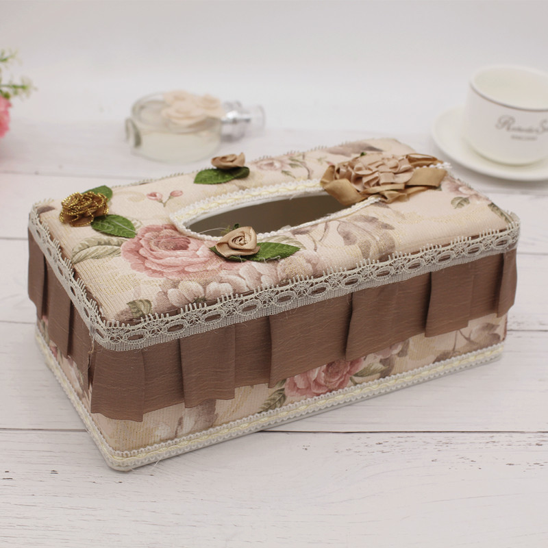 抽纸盒纸巾盒田园蕾丝欧式创意纸巾盒 车用家用可爱纸巾盒批发细节图