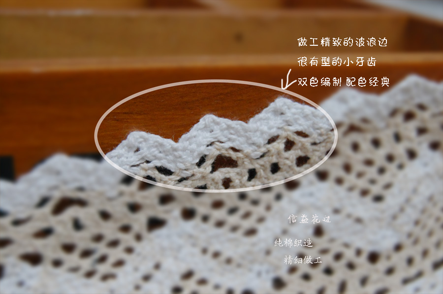 6.0CM Exquisite cotton thread two-color lace hat accessories/throw pillow accessories/clothing accessories /DIY fabric details Picture