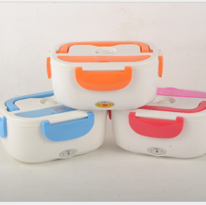 110V/220V塑料一体饭盒批发电热饭盒插电加热保温饭盒
