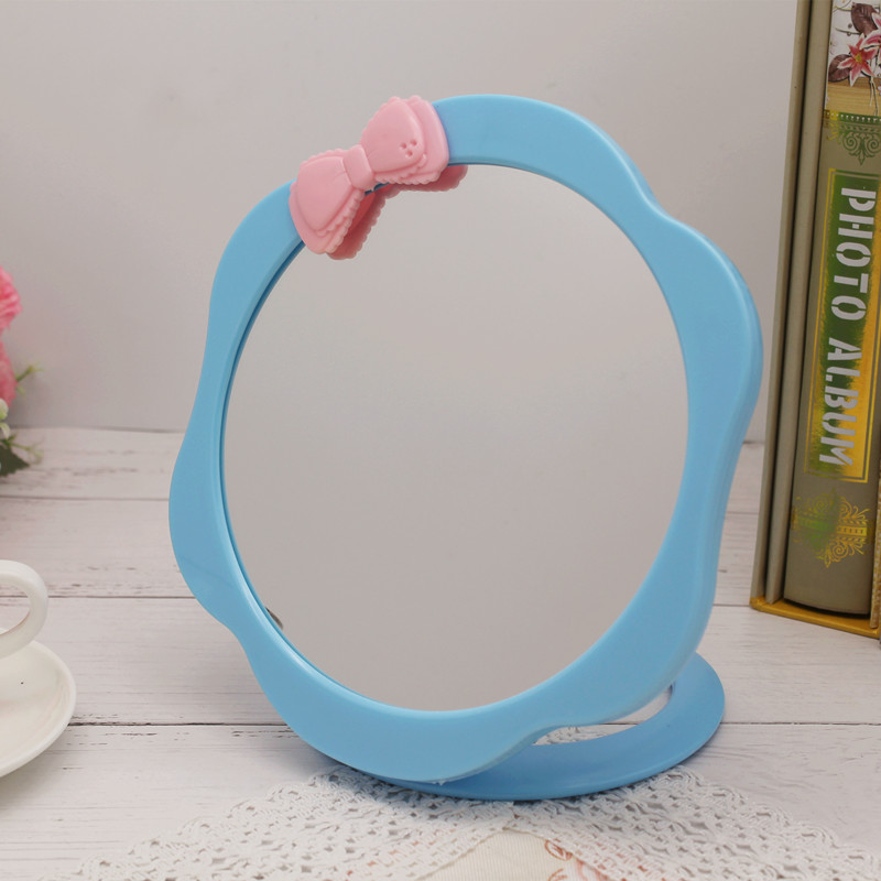 Mirror, makeup mirror, dressing mirror, folding desktop double-sided mirror, home double-sided makeup mirror, round mirror wholesale Specification image