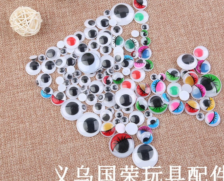 毛绒玩具眼睛配件 玩具配件 普通黑白活动眼 手工制作厂家批发图