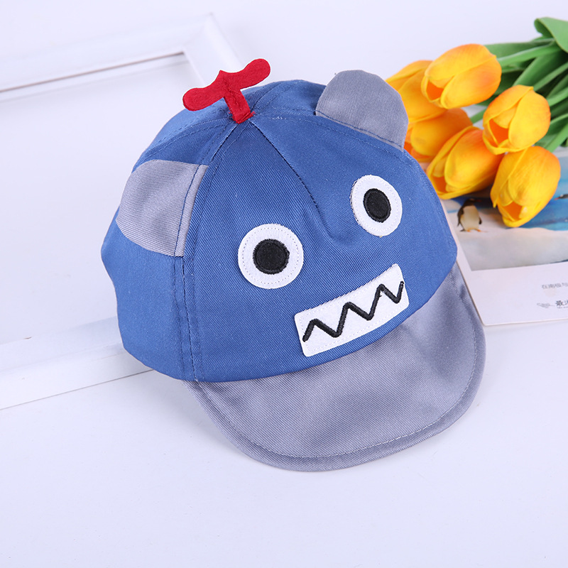 Korean Version Of The Four Seasons New Cartoon Smiley Ears Children's Baseball Cap Flat Eaves Trend Street Patting Cap Hip Hop Cap Application Scenario