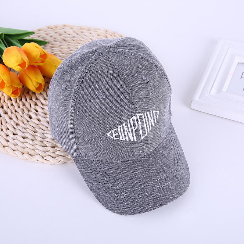 Korean Version Of Small Fresh Letters Embroidered Children's Baseball Caps Embroidered Personality Hip Hop Hats Outdoor Sunscreen Hats Wholesale Specification drawing