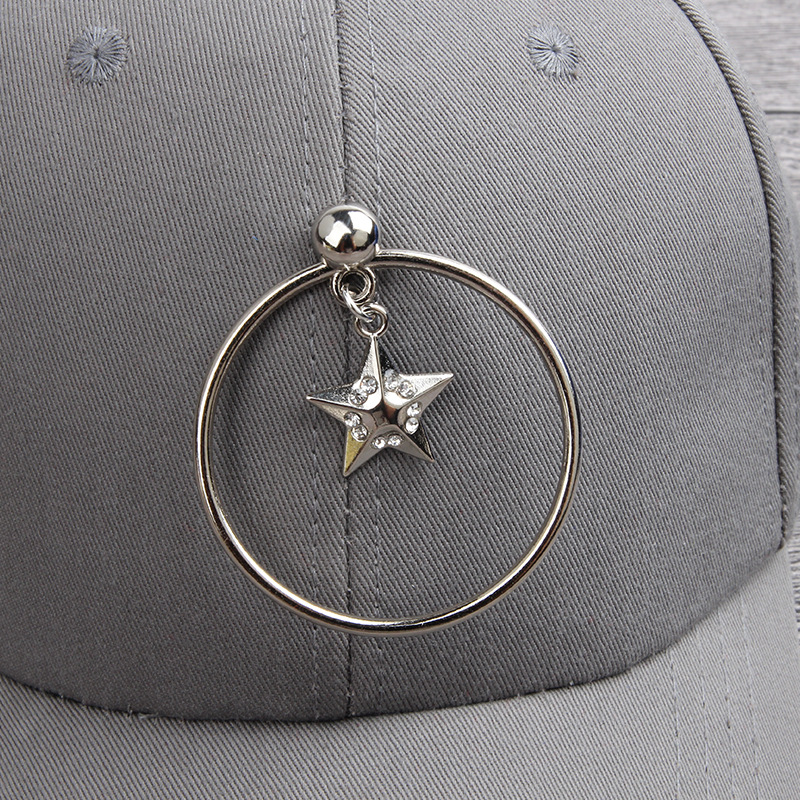 Korean Rings Five Star Monochrome Curved Brim Baseball Cap Baby All Match Hip Hop Cap Children's Personality Cap Wholesale Application Scenario