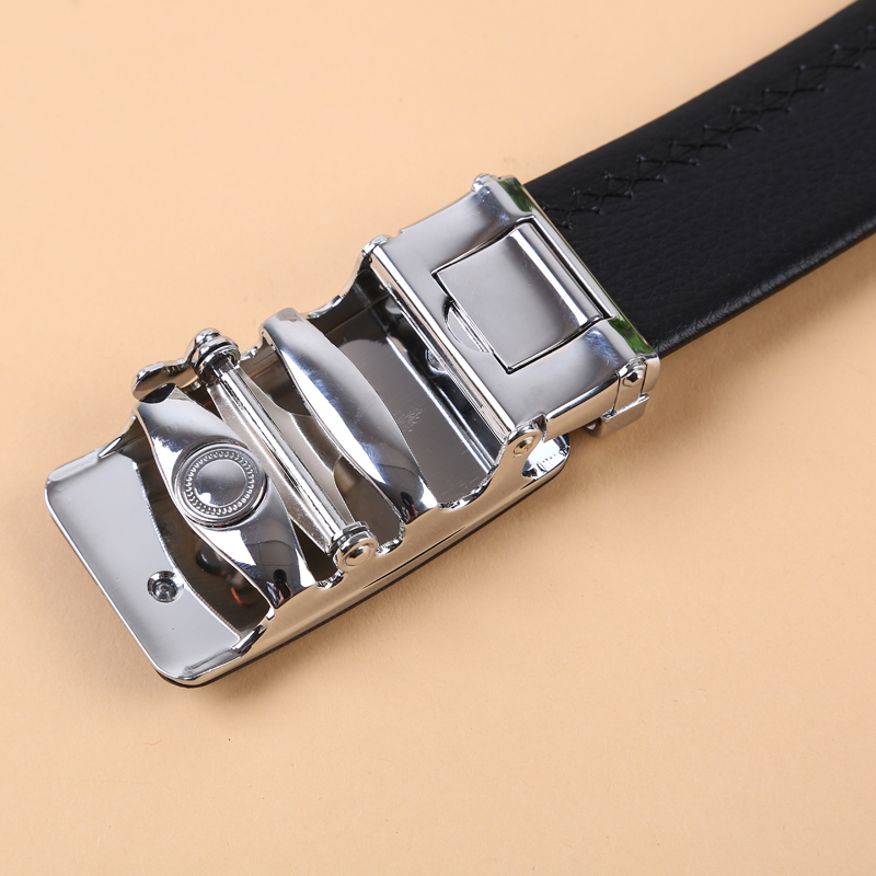 厂家直销男款时尚自动扣皮带 休闲裤腰带细节图