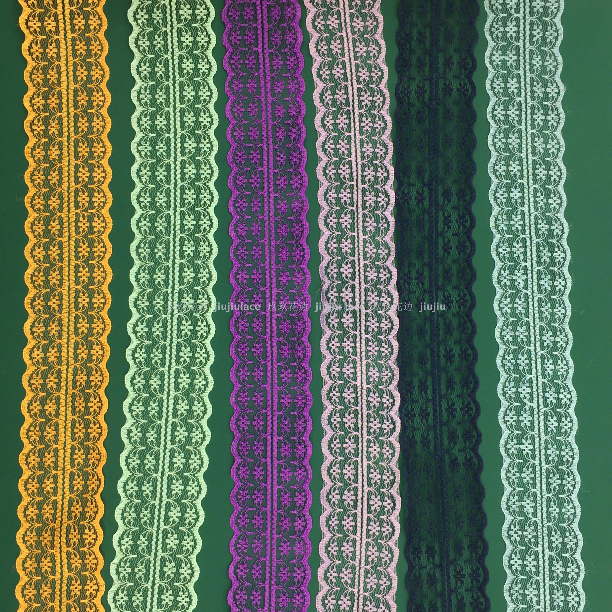 133-meter patterned non-elastic colored lace ribbons, children's accessories, hair band decorative lace Application Scenario