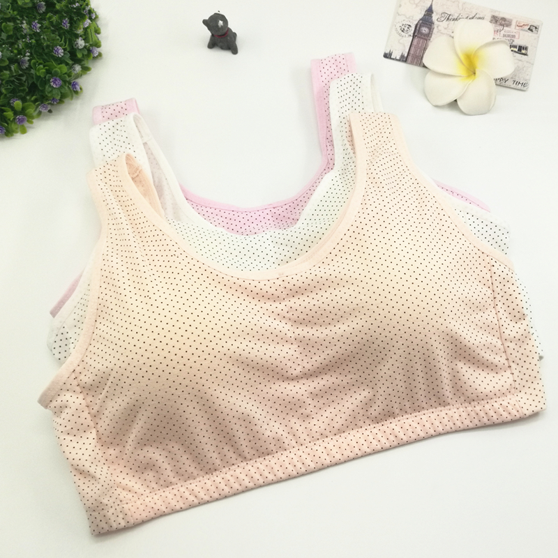 Cotton padded sponge bra pad fat girl bra bra bra little wide straps middle aged and old aged bra 9813
