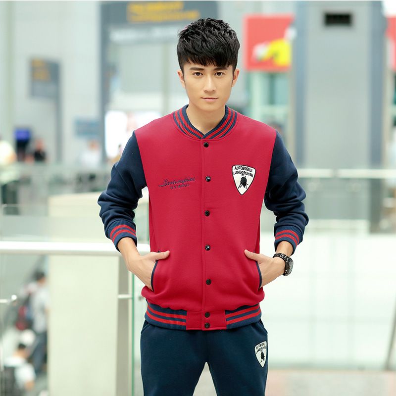 Men's baseball shirt casual sports suit Korean version men's student sports suit baseball uniform
