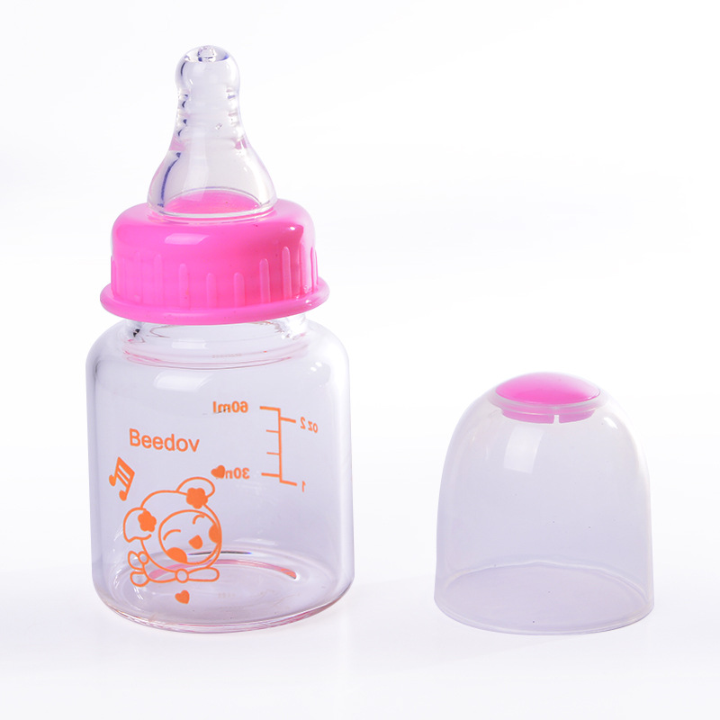 Manufacturers Direct Sales Of Children Anti-Fall High Borosilicate Glass 60Ml Juice Bottle For Children Juice Bottle Specification drawing