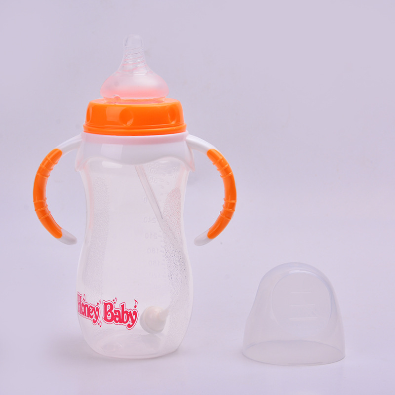 原厂直销 330ML宽口径感温有耳PP奶瓶 弧形婴儿奶瓶用品 低价批发详情图3