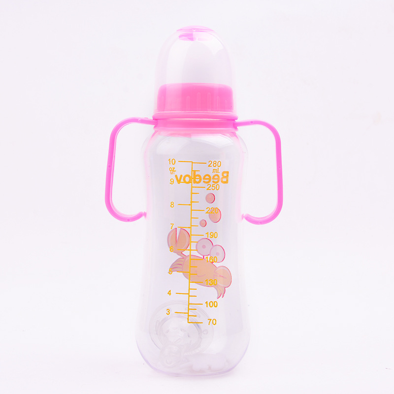 Baby bottle 280ml PC bottle with handle and no straw baby bottle