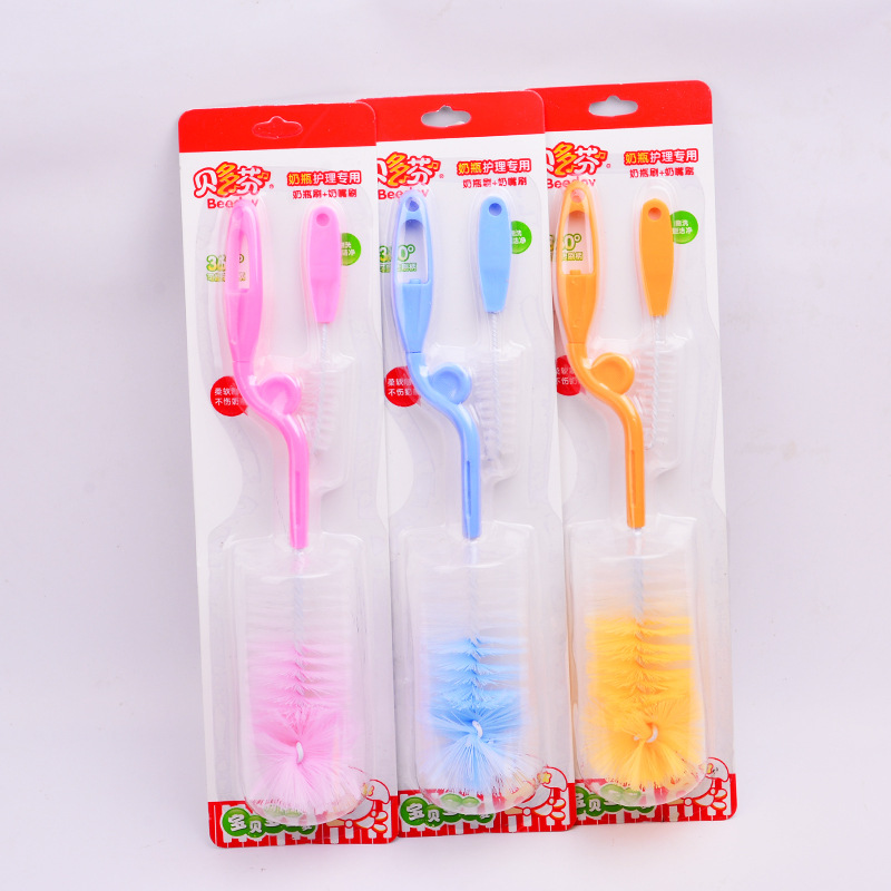 Manufacturers Wholesale Baby Bottle Sponge Brush Pacifier Brush Baby Pacifier Brush Baby Bottle Cleaning Brush details Picture