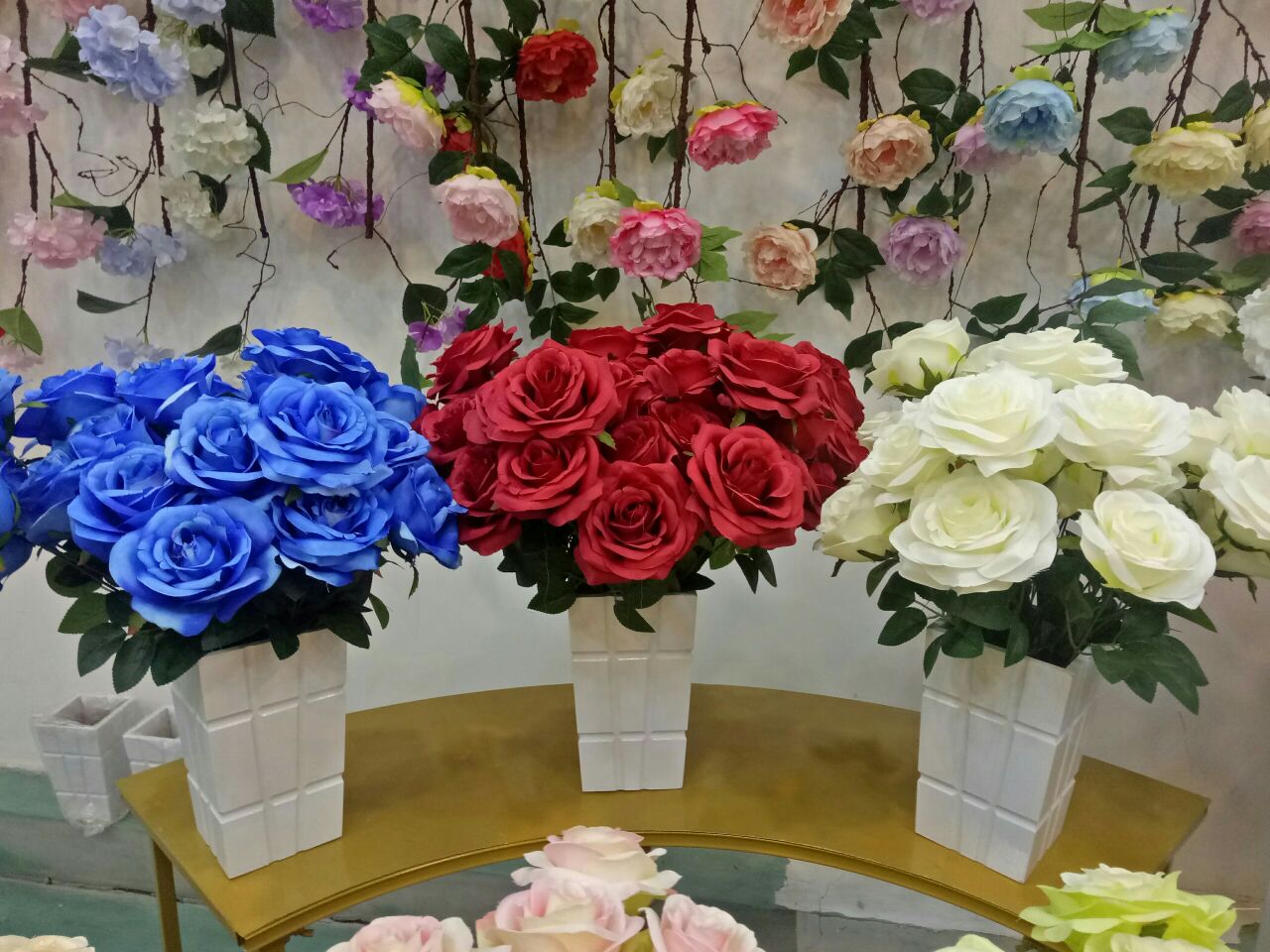Artificial roses, flower wall decoration for wedding venues, venue arrangement, and other festival and gathering arrangements Specification image