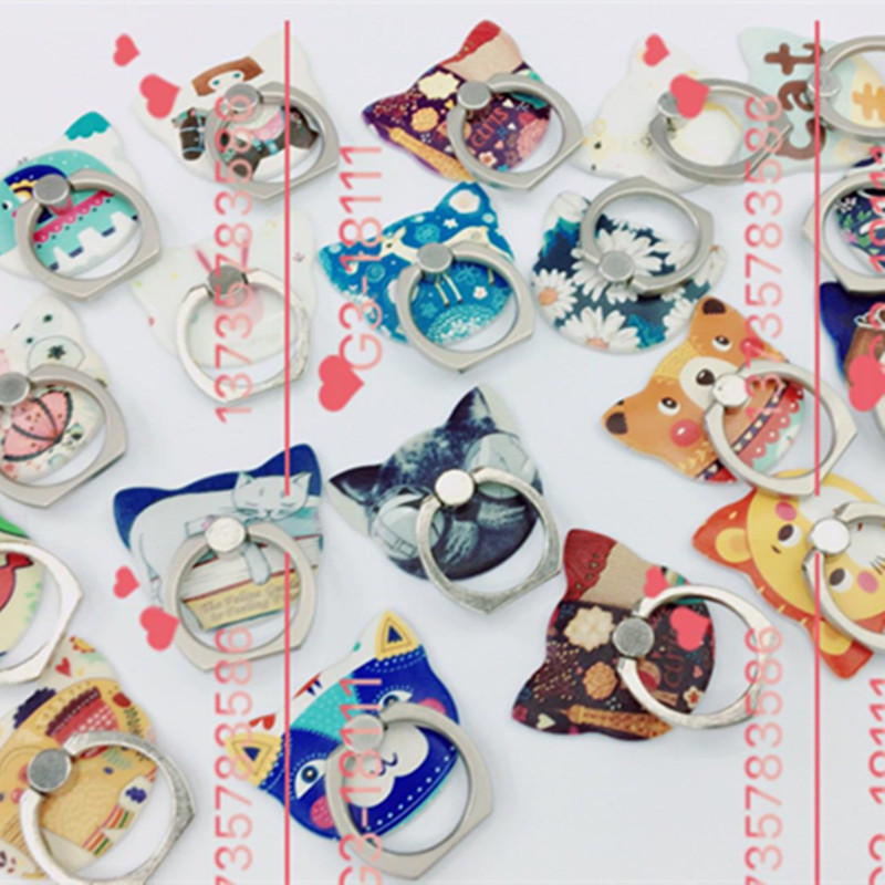 Japanese and Korean cartoon ring stand, mobile phone lazy person stand, painted 3D stereoscopic Specification image