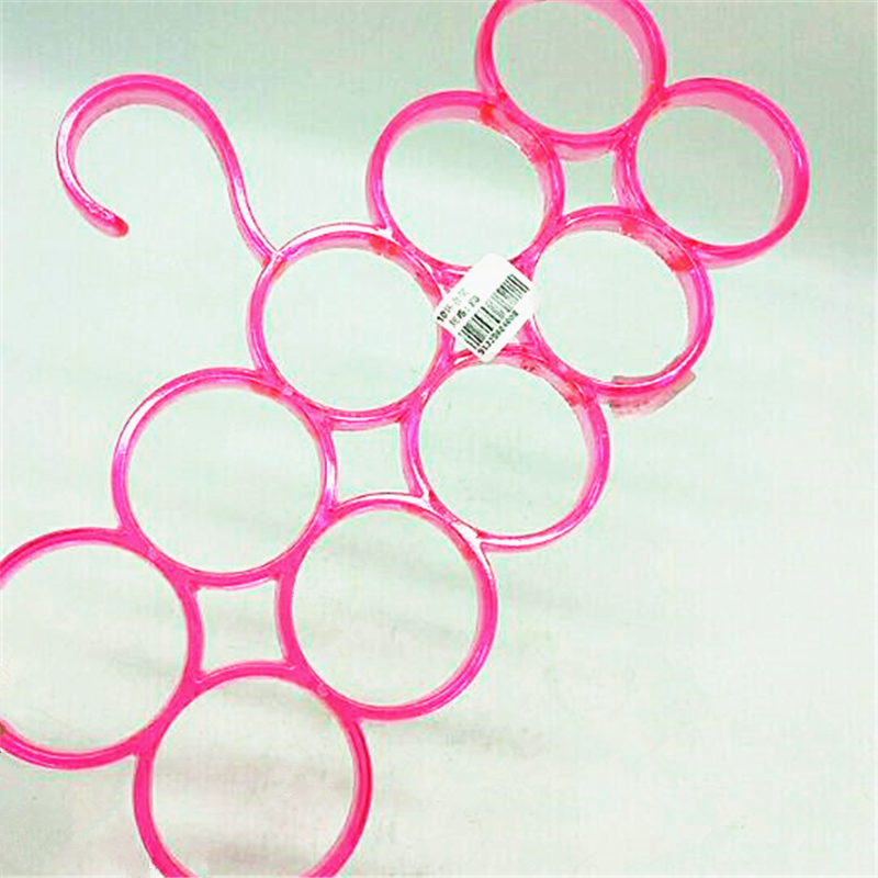 10环创意整理衣架收纳糖果色十环围巾丝巾领带架衣架挂钩细节图