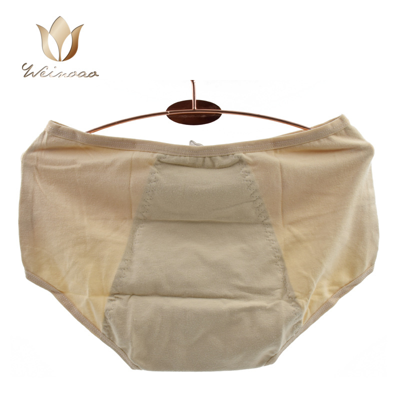 新款纯棉女士生理内裤 防漏三角生理裤批发 经期裤舒适女生理裤细节图