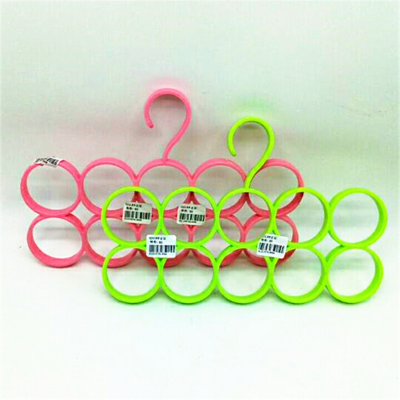 Multi-functional hanger ten ring pp scarf rack Multi-functional plastic hanger scarf scarf tie hook rack