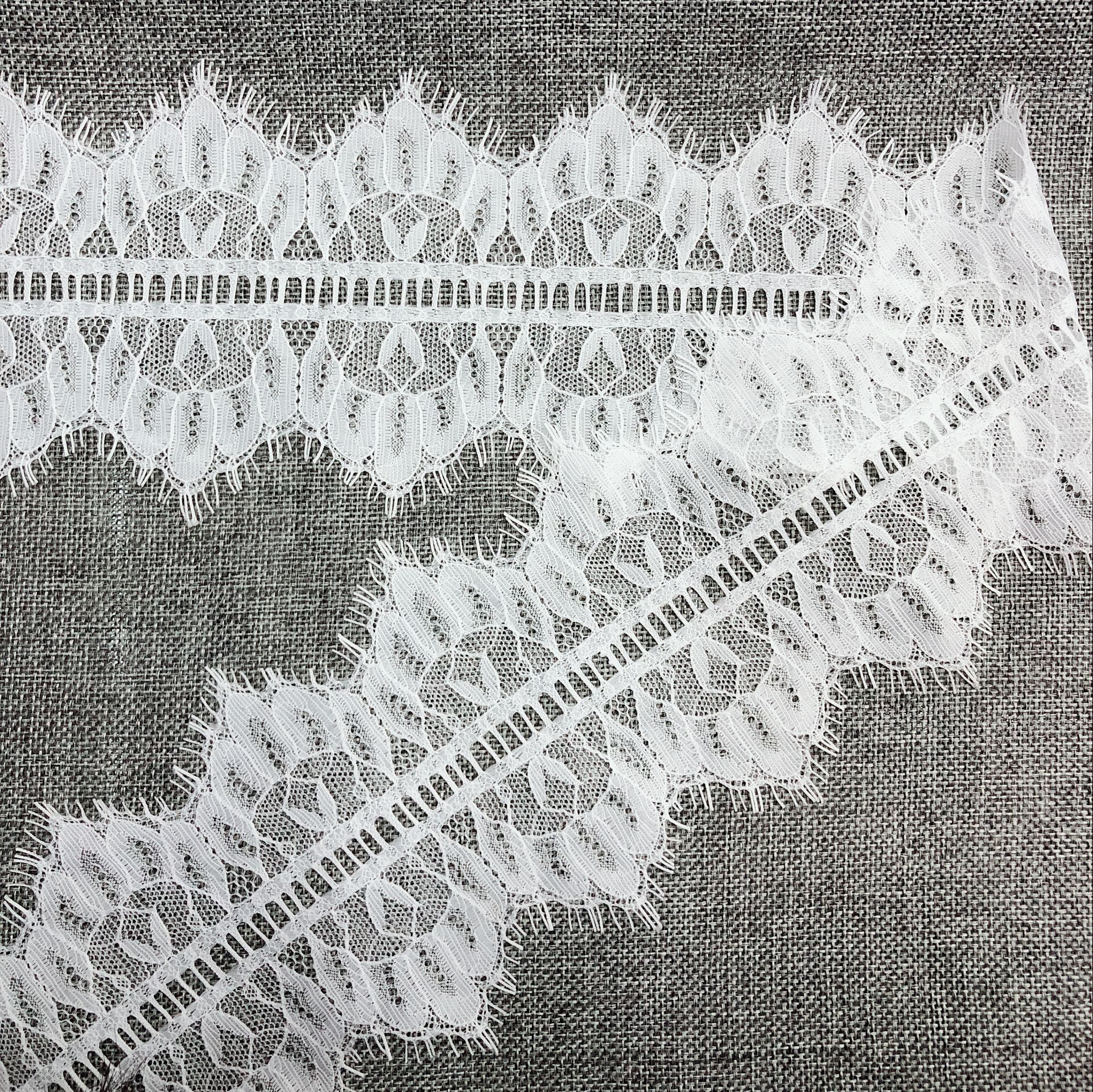 Symmetrical, non-elastic lace eyelash trim clothing accessories are sold directly by the manufacturer details Picture