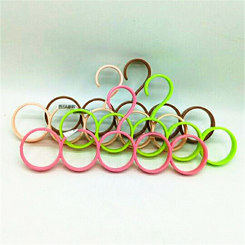 塑料圆圈圈五环衣架挂多环围丝巾毛巾领带皮腰带挂构架多功能