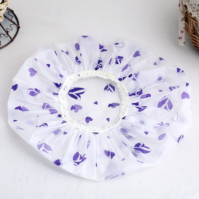 外贸原单新款女士加厚防水浴帽速卖通成人通用浴帽一次性洗漱用品细节图