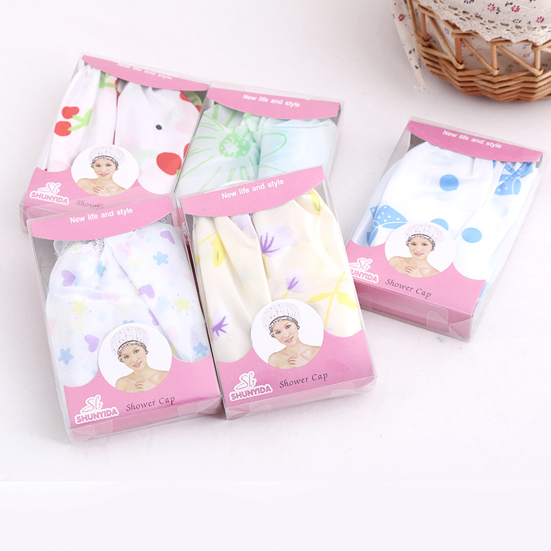 现货批发实用女士防水成人浴帽速卖通货源通用浴帽一次性洗漱用品