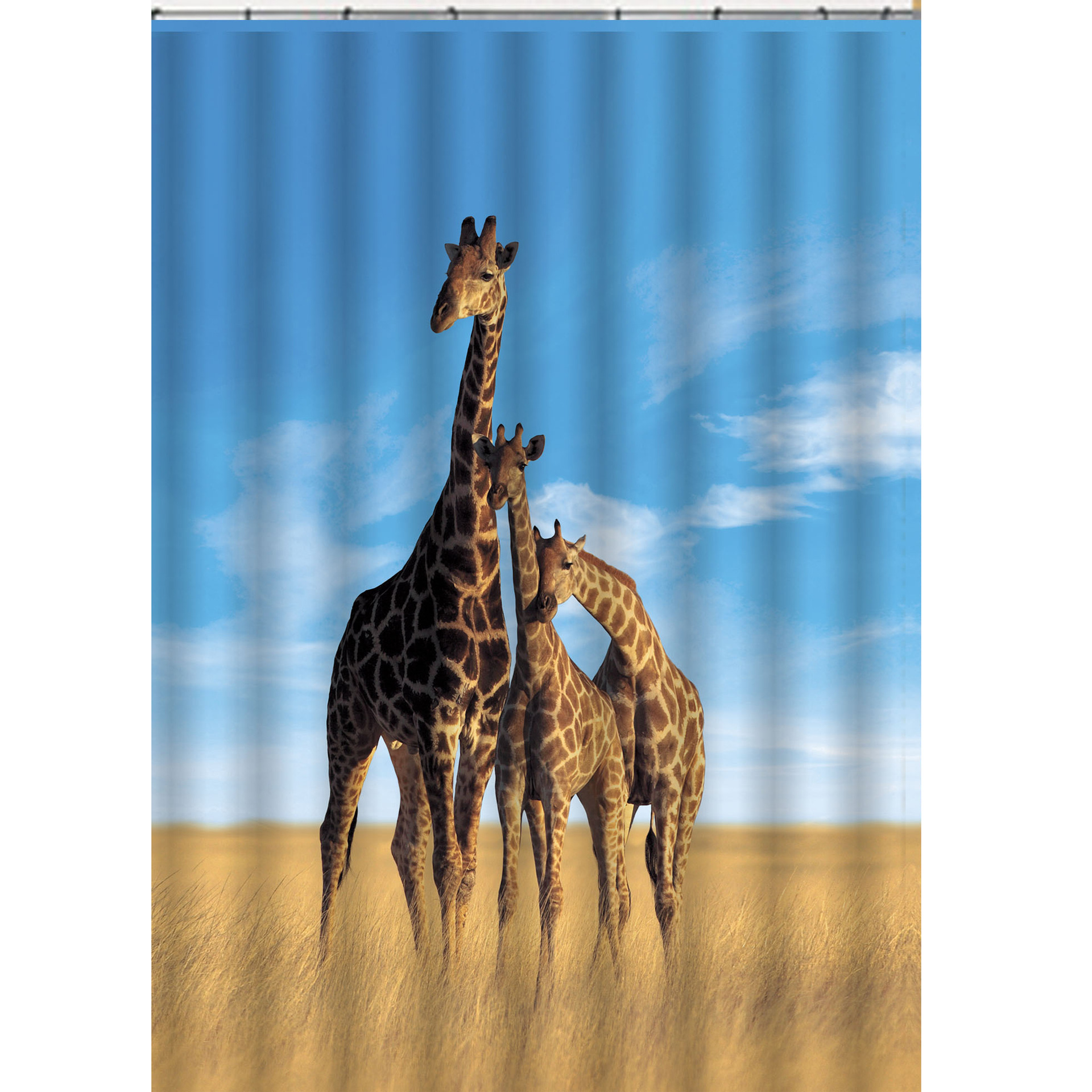 浴帘动物山水铁塔浴帘多功能防水防霉吊挂卫生间定制厂家现货批发