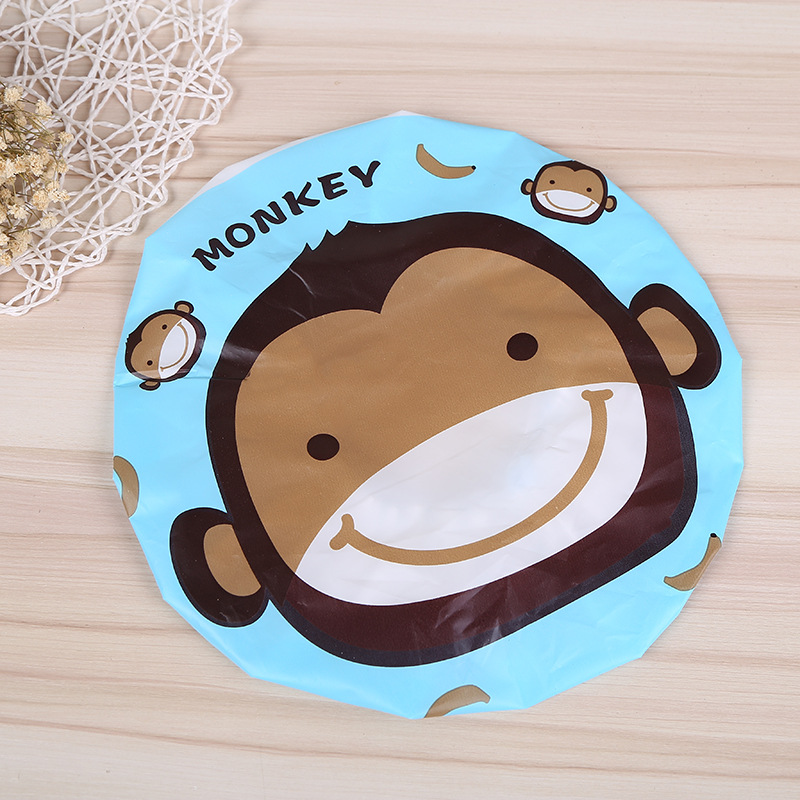 创意卡通防水浴帽 印花色丁EVA浴帽日式防水洗澡浴帽现货供应批发产品图