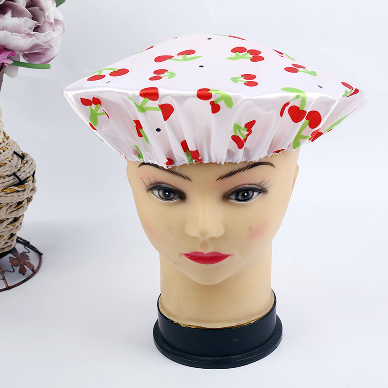 Spot wholesale fashion printed waterproof shower cap adult shower cap fast sell supply shower cap disposable toiletries thumbnail